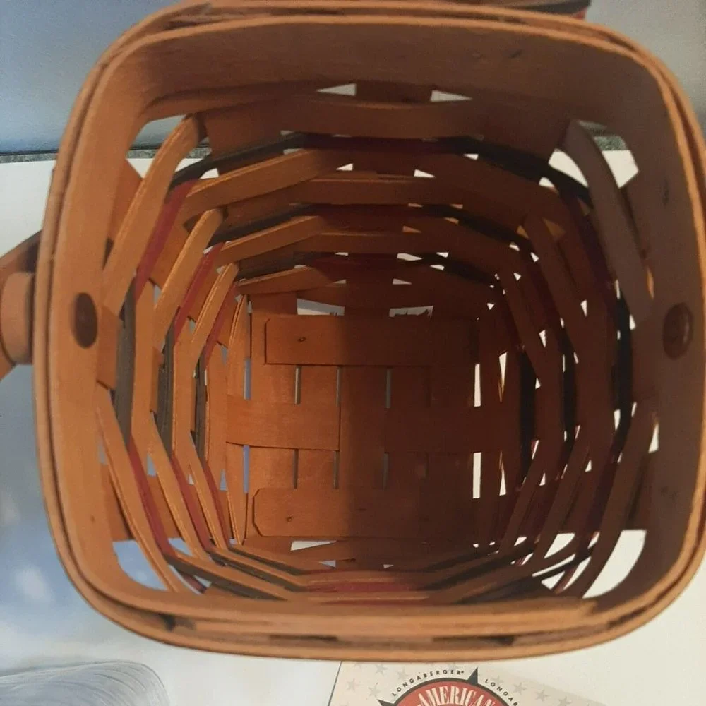 Longaberger 1995 All American Carry Along Basket Red White Blue Patriotic 6.5